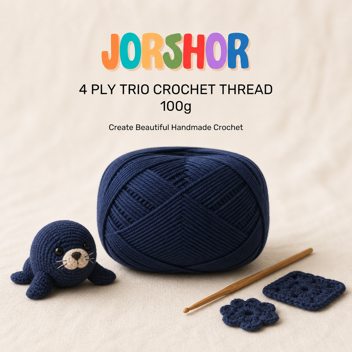 4 Ply Crochet Thread 100g ( Dark Blue Colour )