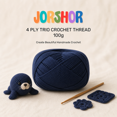 4 Ply Crochet Thread 100g ( Dark Blue Colour )