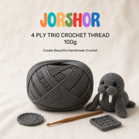 4 Ply Crochet Thread 100g ( Dark Grey Colour )