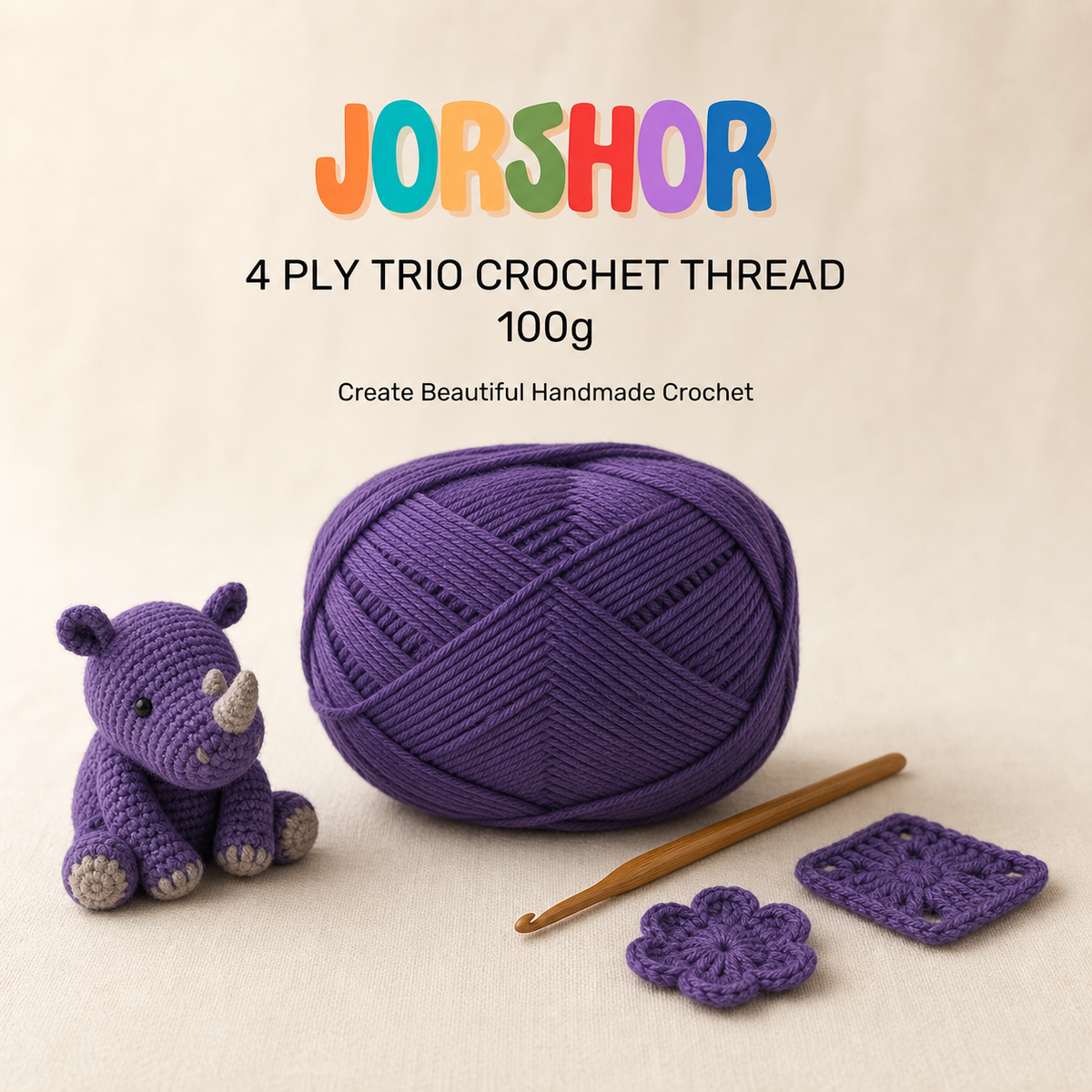 4 Ply Crochet Thread 100g ( Violet Colour )