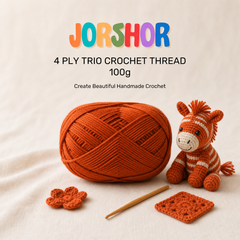 4 Ply Crochet Thread 100g ( Dark Orange Colour )