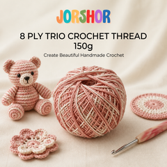 8 Ply Crochet Thread 150g ( Pink and while Colour )