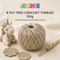 8 Ply Crochet Thread 150g ( Off-White Glitter Colour )