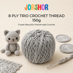 8 Ply Crochet Thread 150g ( Silver Colour )