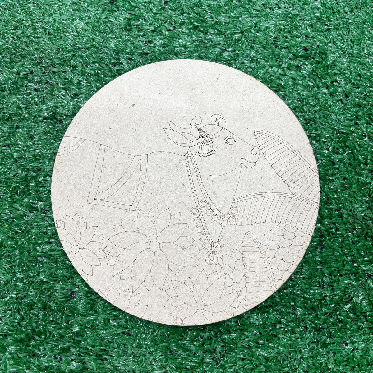 8 Inch Premarked MDF Cow Style