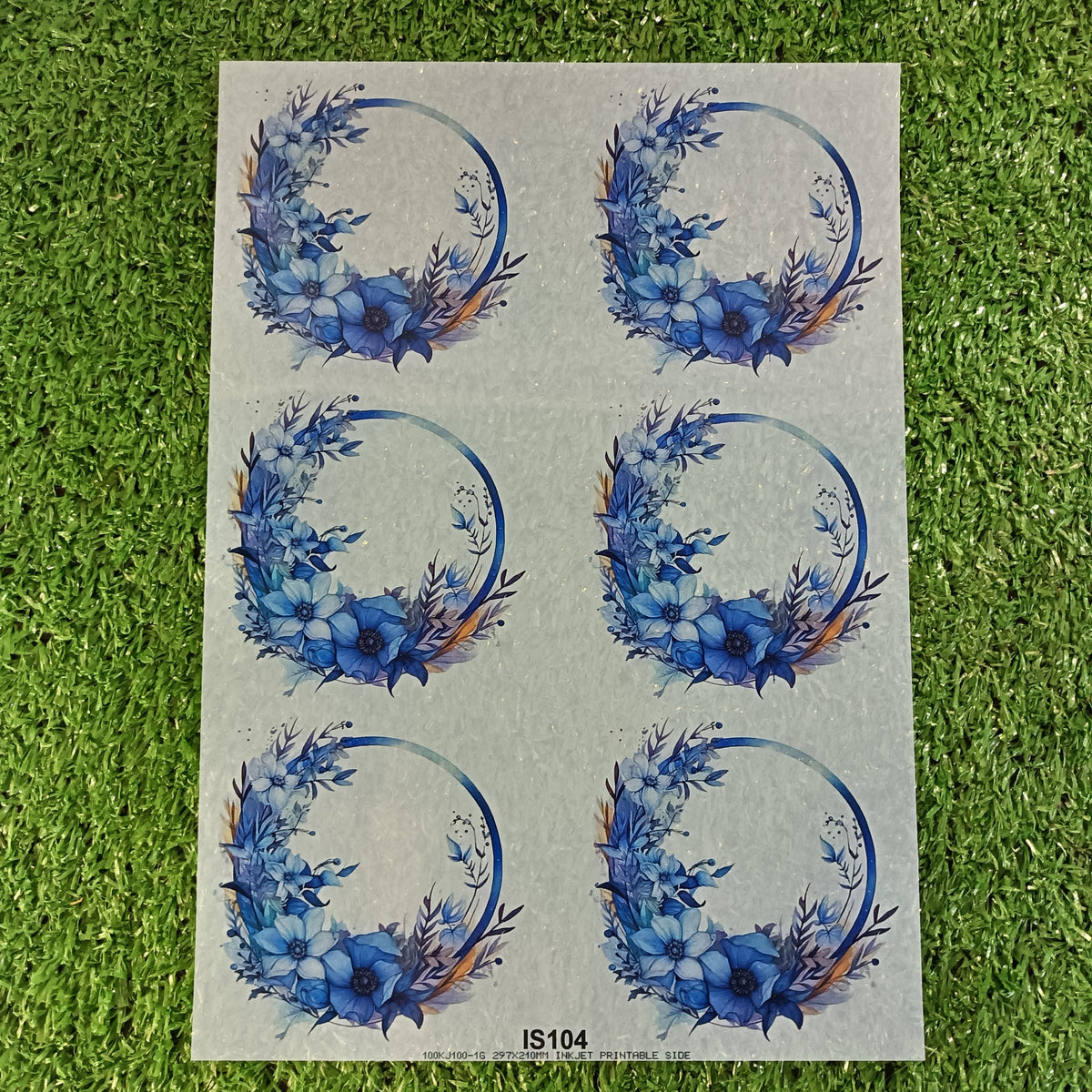 Insert Sheet IS104 Blue Flower Ring