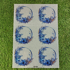 Insert Sheet IS104 Blue Flower Ring