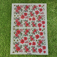 Insert Sheet IS168 Red Flower