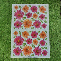 Insert Sheet IS174 Orange Flower