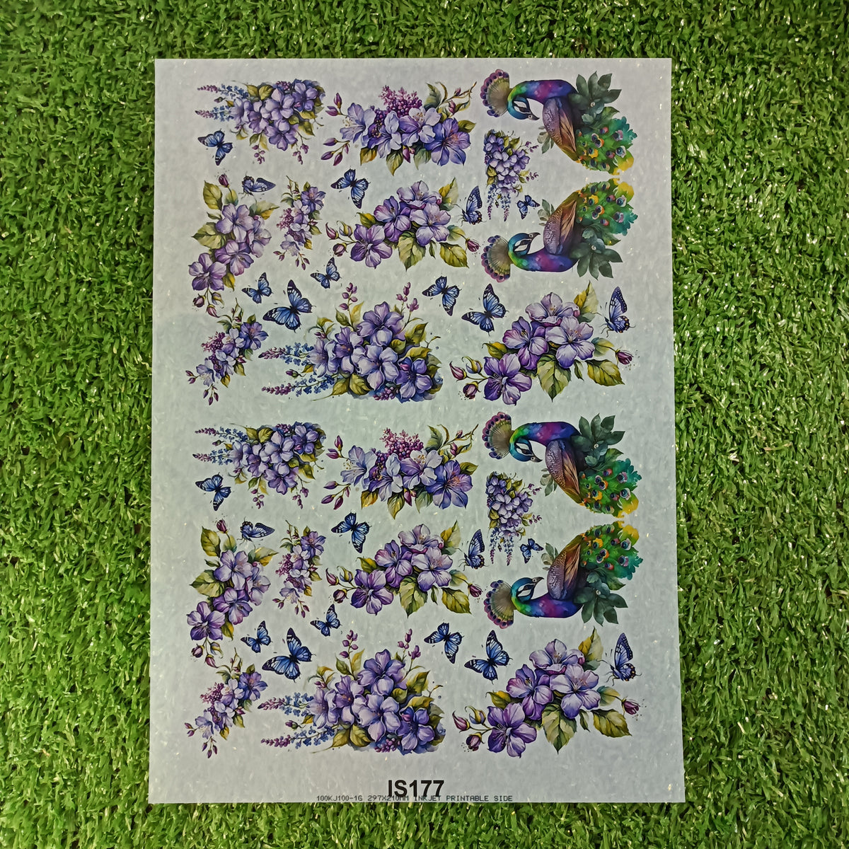 Insert Sheet IS177 Flower Peacock