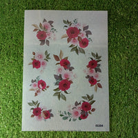 Insert Sheet IS204 Pink Red Flower