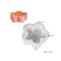 5 Petals Flower shape candle mould