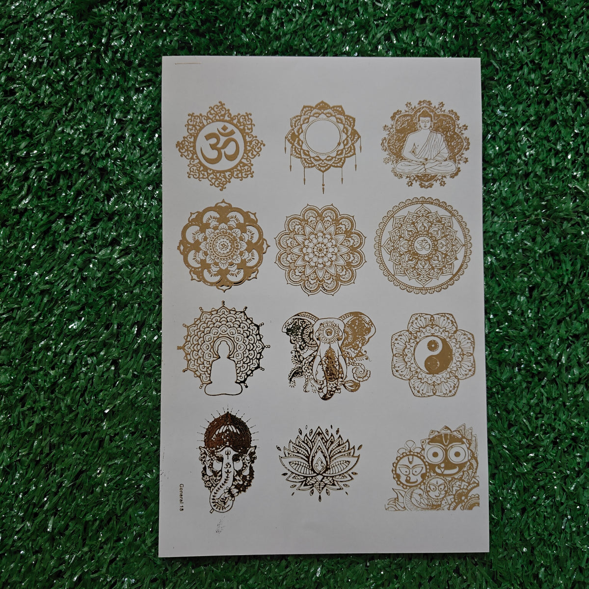 MANDALA SYMBOL A5 EMBOSS STICKER SHEET