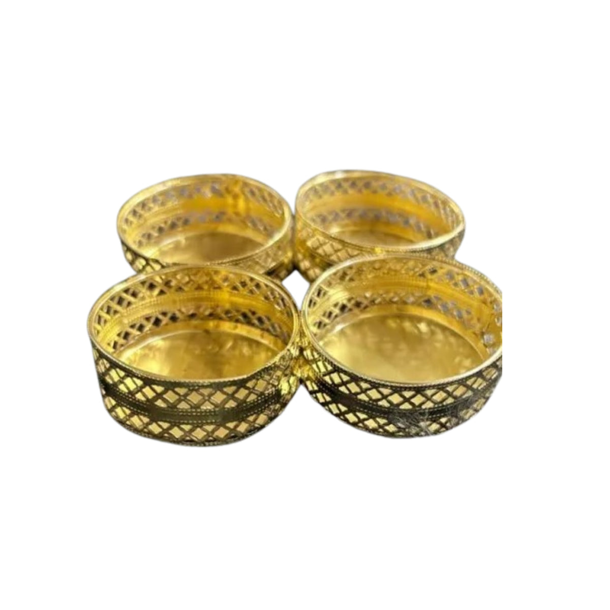 METAL HOLDER FOR T LIGHT CANDLES (SET OF 4)