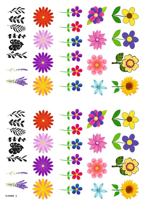 A4 MULTI FLOWERS INSERT SHEET 4