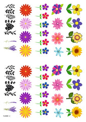A4 MULTI FLOWERS INSERT SHEET 4