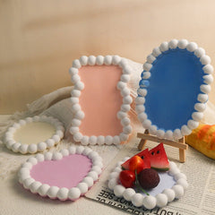 Oval Shape With Round Bubble Border Mould