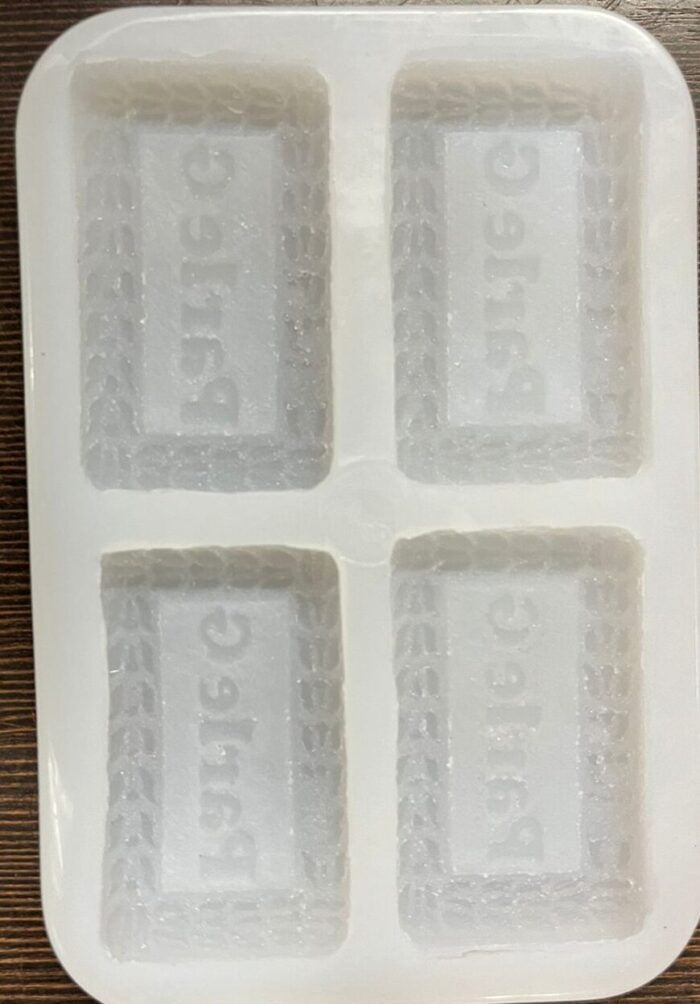 4 Cavity Parle G Candle Mould