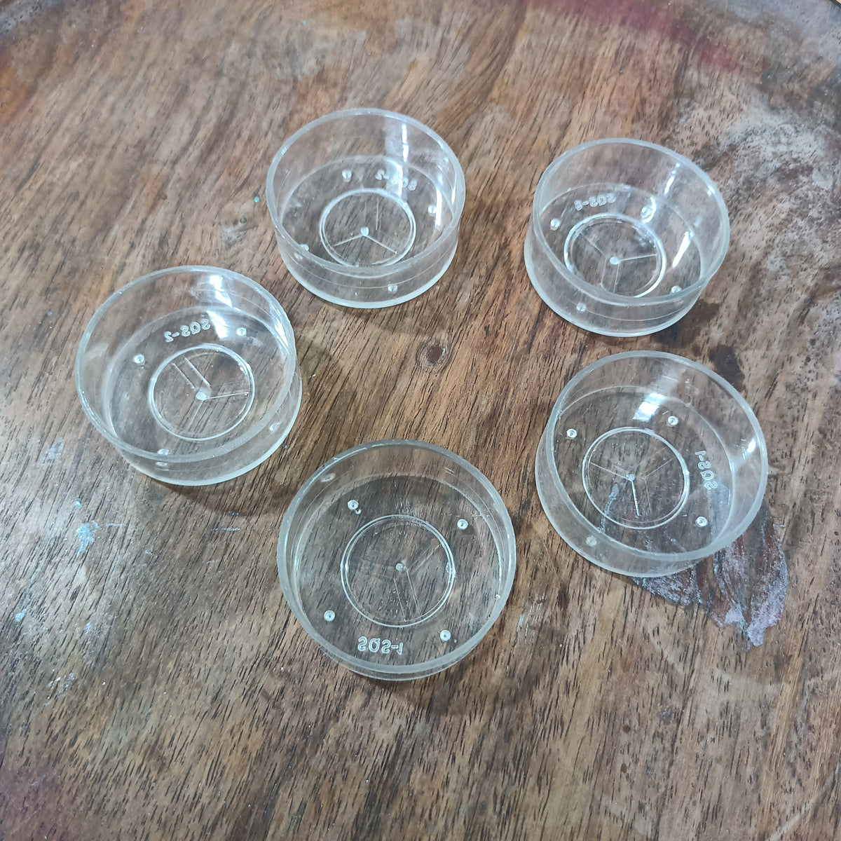 Round shape acrylic candle containers (10 Pcs)