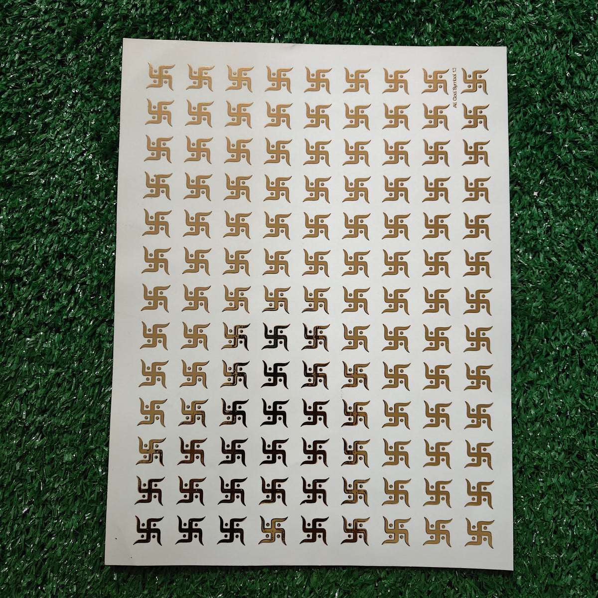 SWASTIK SYMBOL A4 EMBOSS STICKER SHEET