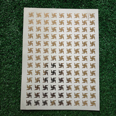 SWASTIK SYMBOL A4 EMBOSS STICKER SHEET