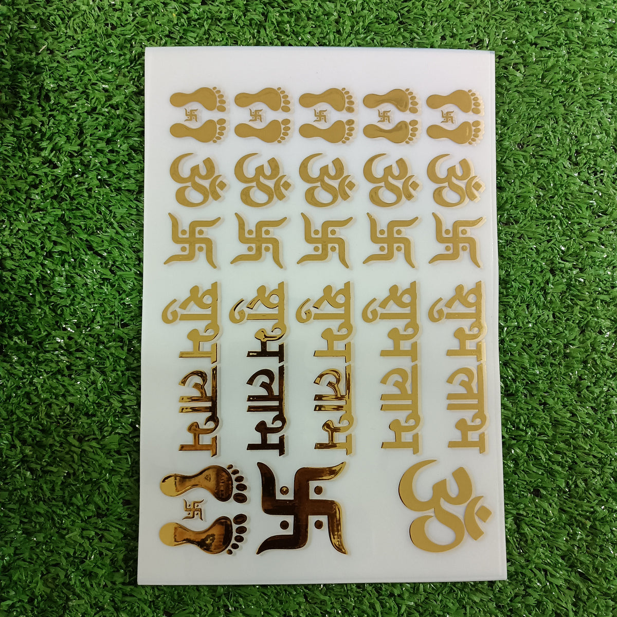 Shubh Labh Swastik Om Metalic A5 Insert Sheet