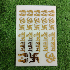 Shubh Labh Swastik Om Metalic A5 Insert Sheet