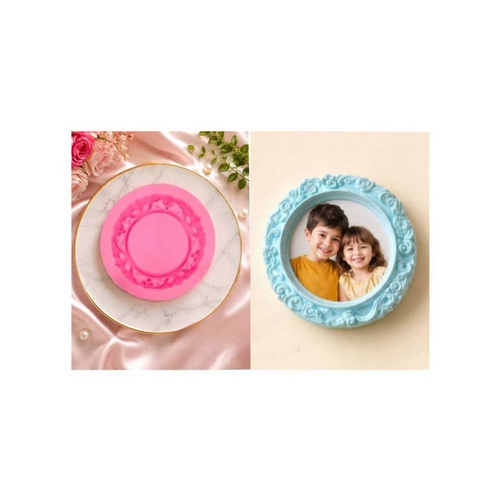 Mini Round Pink Frame Mould