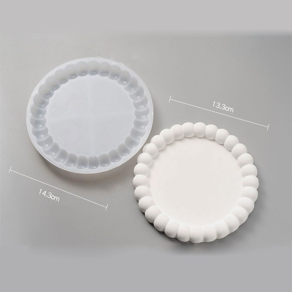 Round BUBBLE TRAY MOULD for terra art / concrete art