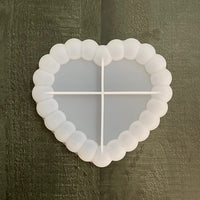 Heart Shape Bubble Tray mould for Terra Art / Concreate Mould