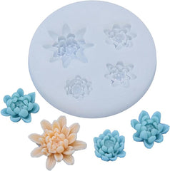 4 Cavity Lotus Candle Mould
