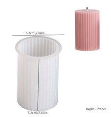 Round Striped Candle Mould