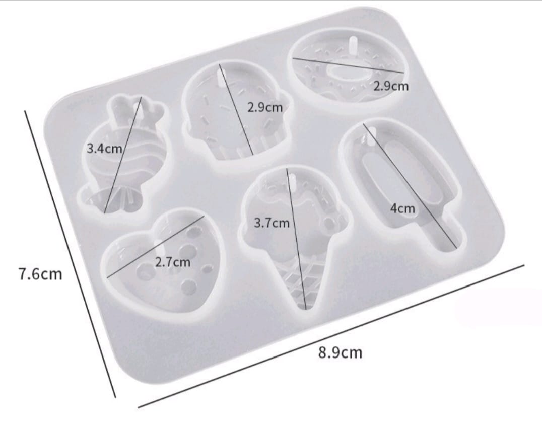 6 cavity candy shape Mould