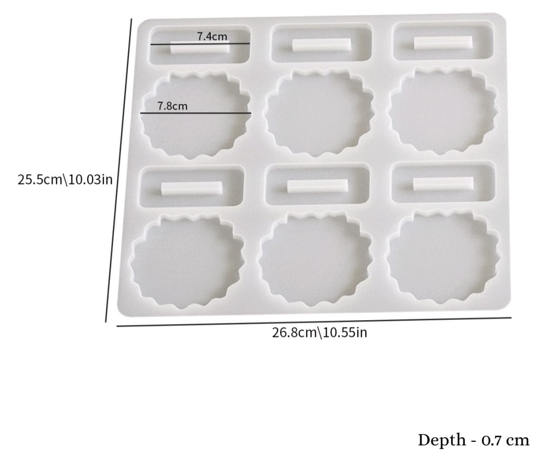 Small 6 in 1 agate photo frame (3 inch)  with stand