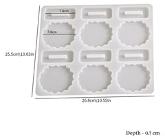Small 6 in 1 agate photo frame (3 inch)  with stand