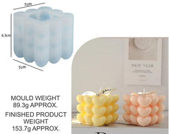 Love Heart Shape Rubik'S Cube Candle Mould