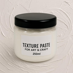 Texture Paste for Art & Craft – 250ml | White Matte Finish | Perfect for 3D Texture Art, Stenciling, and Customizable Art | Ideal for Mixed Media, Canvas, MDF, Wall Art & DIY Projects, acrylic painting, Modeling paste