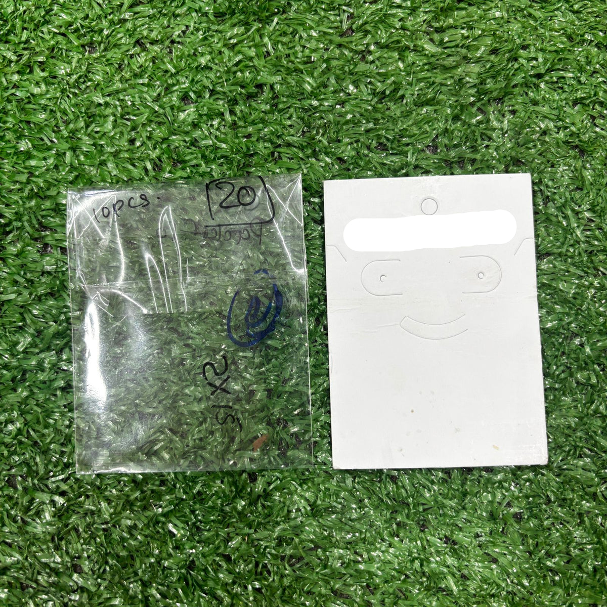 Jewellery card used for convenient packaging of the jewellery pack of 10 with plastic cover