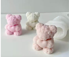 rose teddy heart mould(5.9*5.2*6.6 cm)