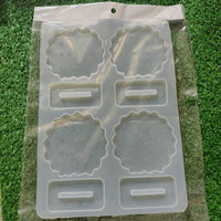 4 cavity agate mould with stand - 3 inch size of each round