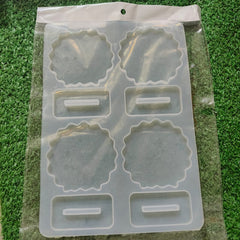 4 cavity agate mould with stand - 3 inch size of each round