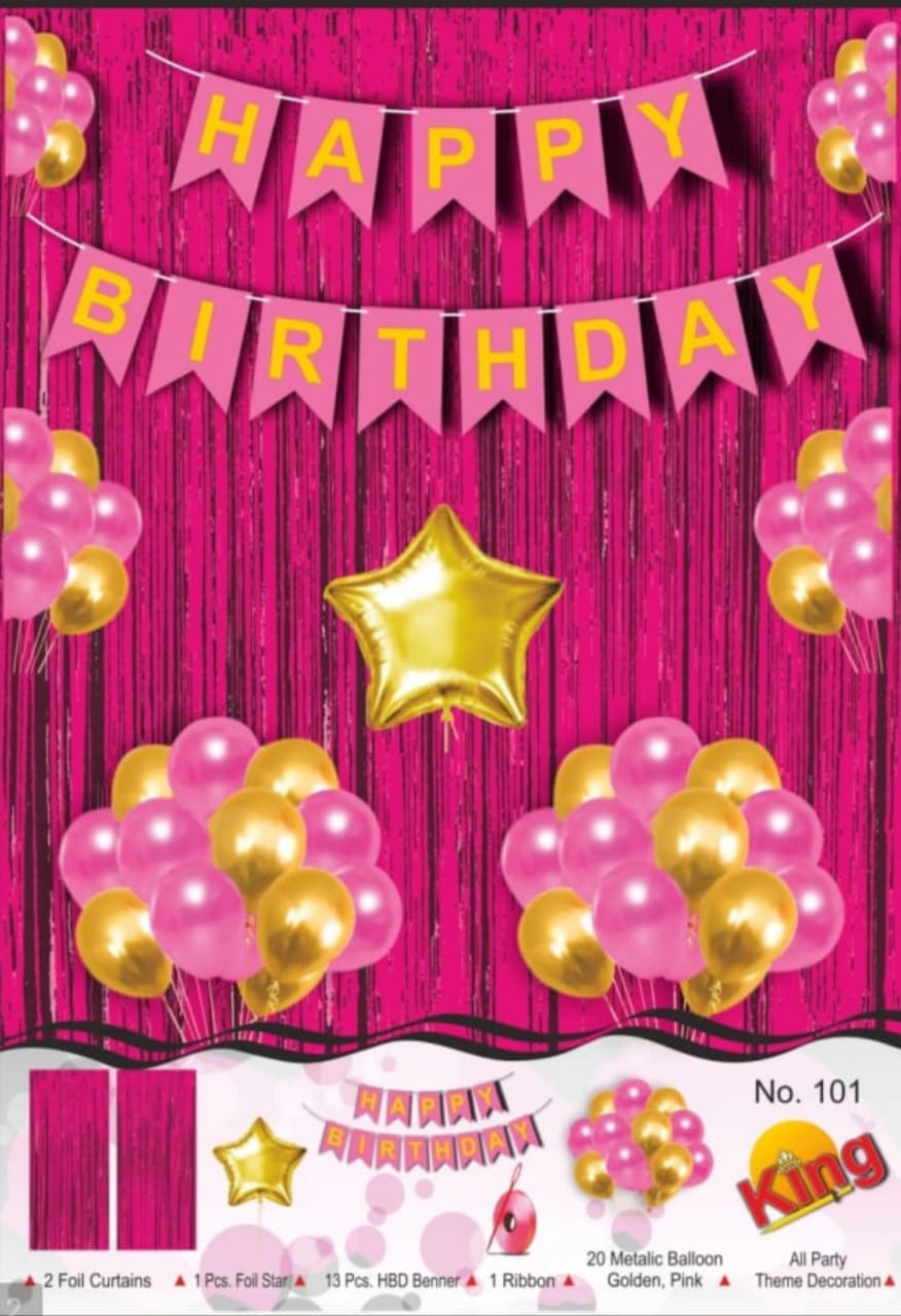 pink theme birthday kit