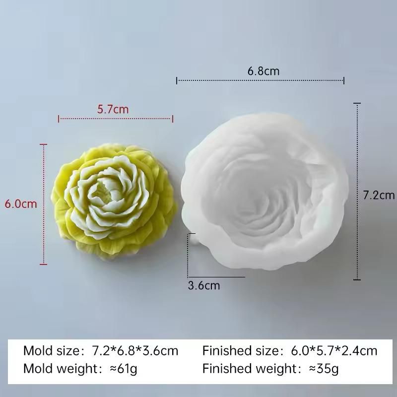 big peony candle mould