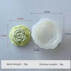 mini peony candle mould
