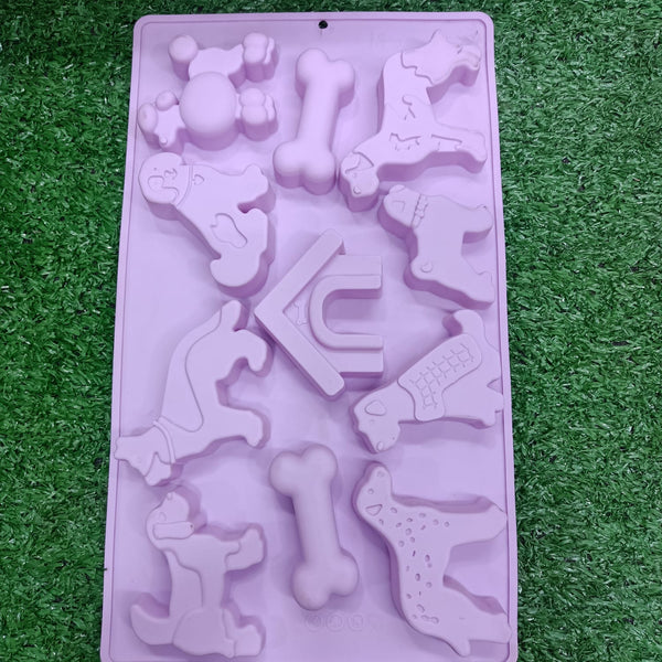 11 cavity dog shape silicon mould