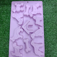 11 cavity dog shape silicon mould