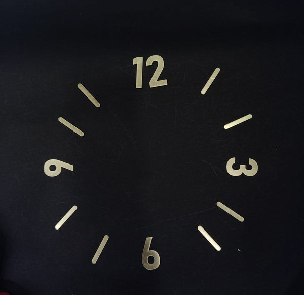 1 inch Clock English Numbers with Stick Golden Acrylic