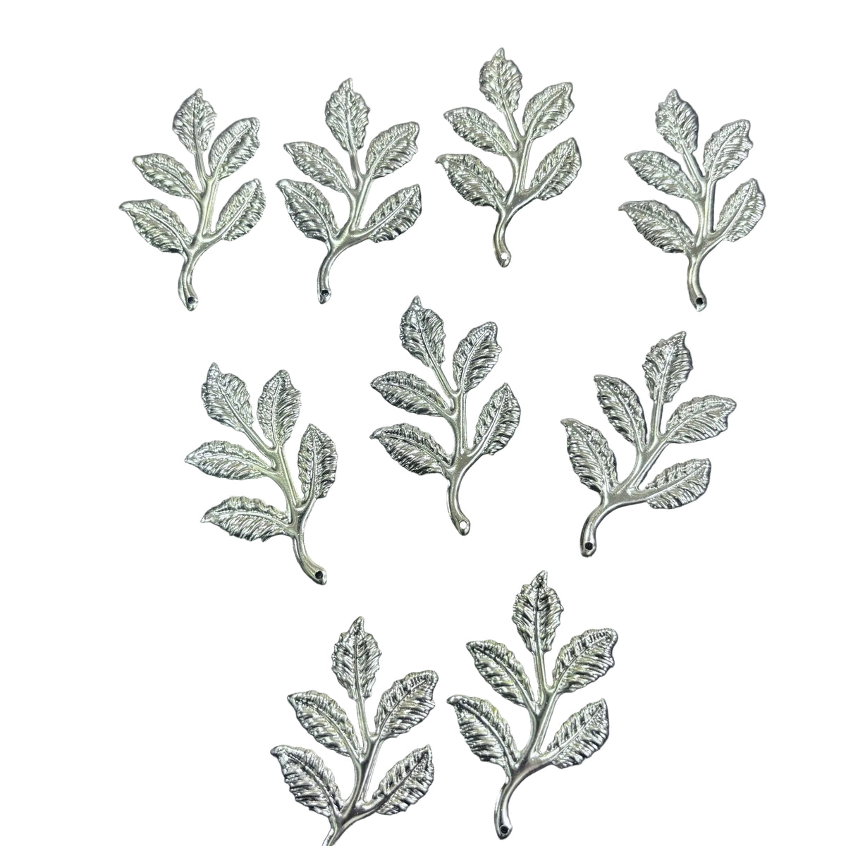 Golden Metal Leaves (Pack of 10)