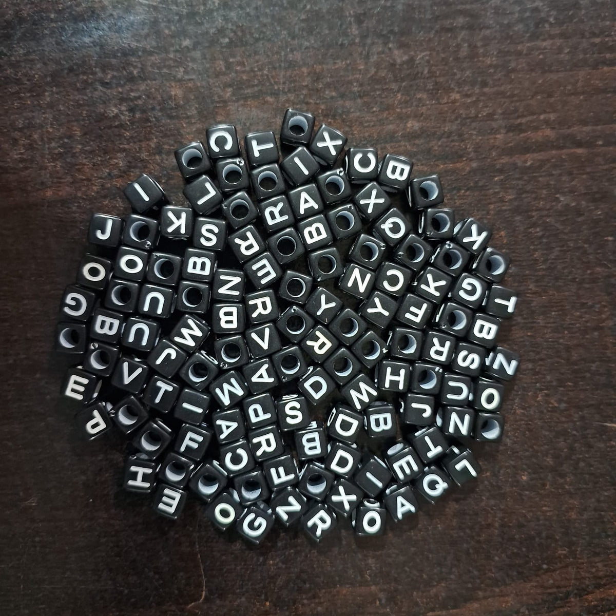 Alphabet Beads Mix Black Colour
