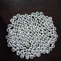Alphabet Beads Mix White Colour